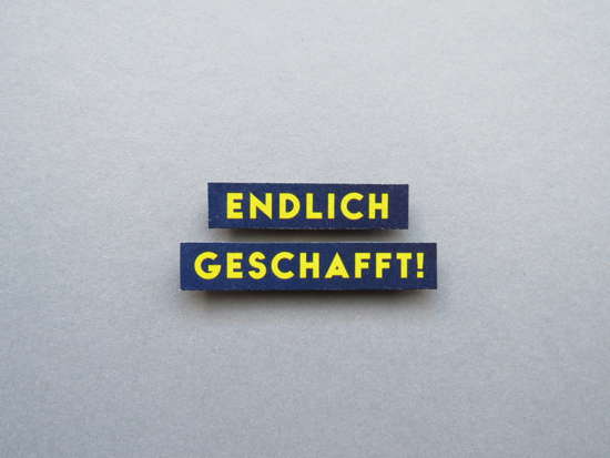 Endlich geschafft!