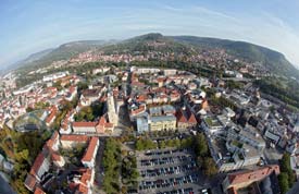 Panoramasicht auf die Stadt Jena