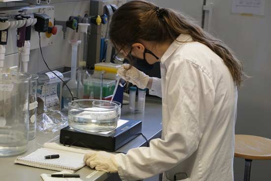Studentin im Labor