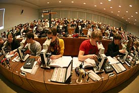 Mikroskopiersaal der Universität Leipzig