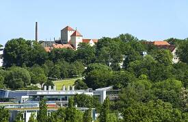 Blick auf den Campus des Wissenschaftszentrums Weihenstephan.