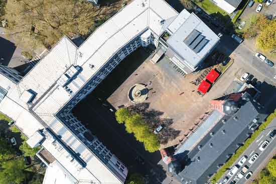 Ansicht der HfG Offenbach von oben.