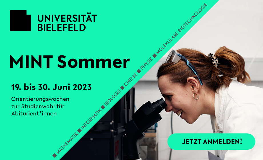 Werbung für Orientierungswochen vom 19.-30. Juni an der Uni Bielefeld