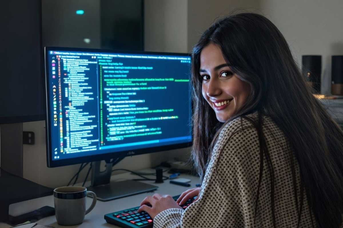 Frau am Computer
