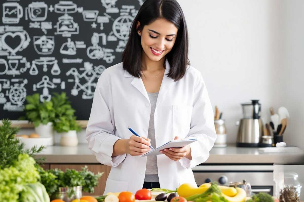 Frau mit Lebensmitteln