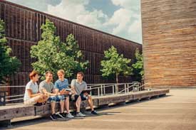 Auf dem Campus des Standortes Burren der Hochschule Aalen