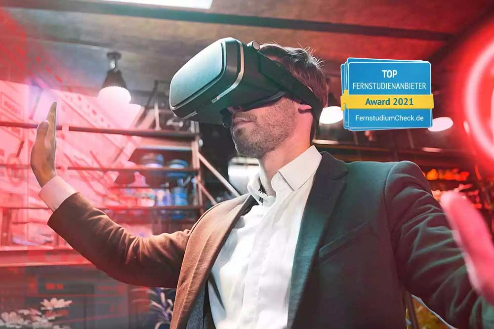 Mann mit Virtual Reality-Brille