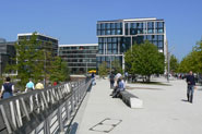 Die Hamburger Hafencity mit dem Gebäude der MSH