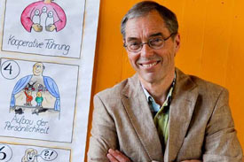 Professor Dr. Schulz von Thun vor einer Grafik
