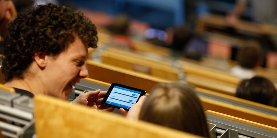 Student im Hörsaal