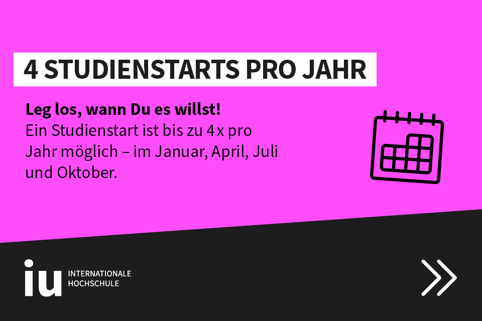 4 Studienstarts pro Jahr
