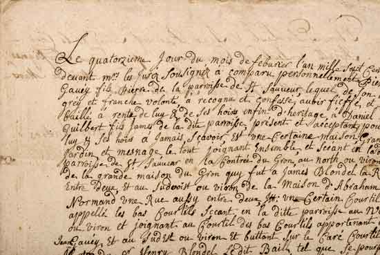 Handgeschriebener französischer alter Text
