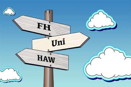Wegweiser für Uni, FH und HAW