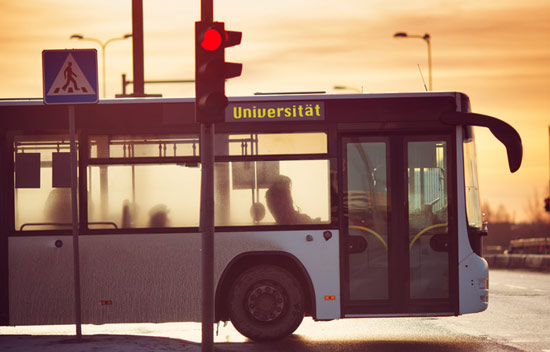 Stadtbus mit der Endstation