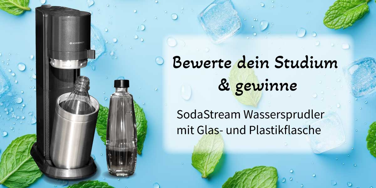 Bewerte dein Studium und gewinne einen SodaStream Wassersprudler