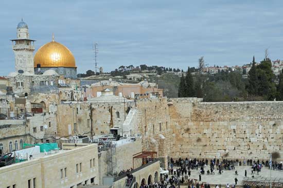 Bildrecht: © Melanie Hallensleben Panoramablick auf Klagemauer und Tempelberg in Jerusalem